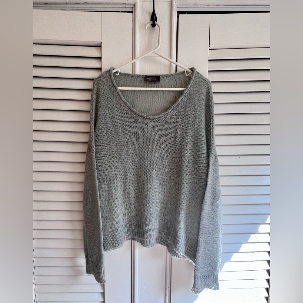 Wooden Ships sage gray sweater. Lightly worn.